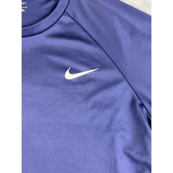 Nike Swim Men's Navy Blue Dri-Fit UPF 40+ Short Sleeve Shirt Size Large - Picture 4 of 11